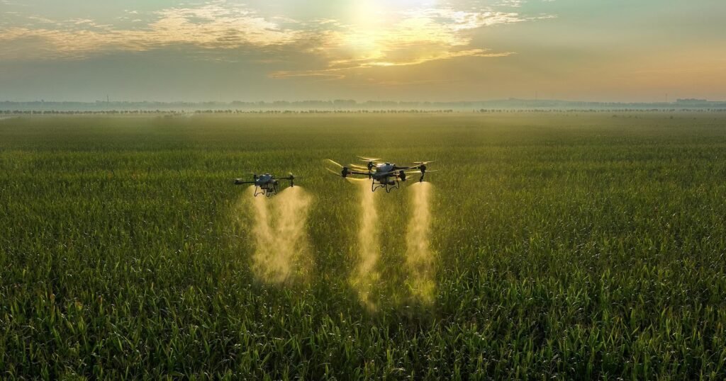 exito en el uso de drones fumigadores