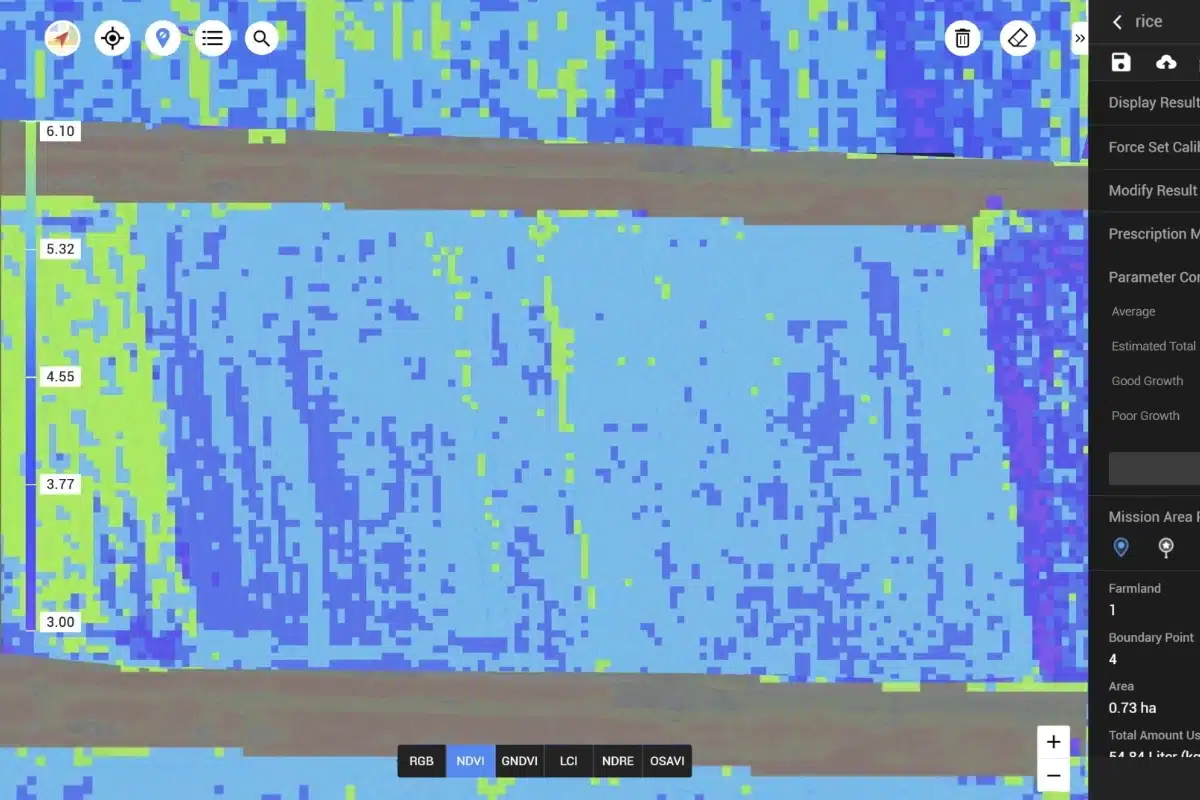 mapas de prescripcion en plataforma dji de mavic 3 multiespectral