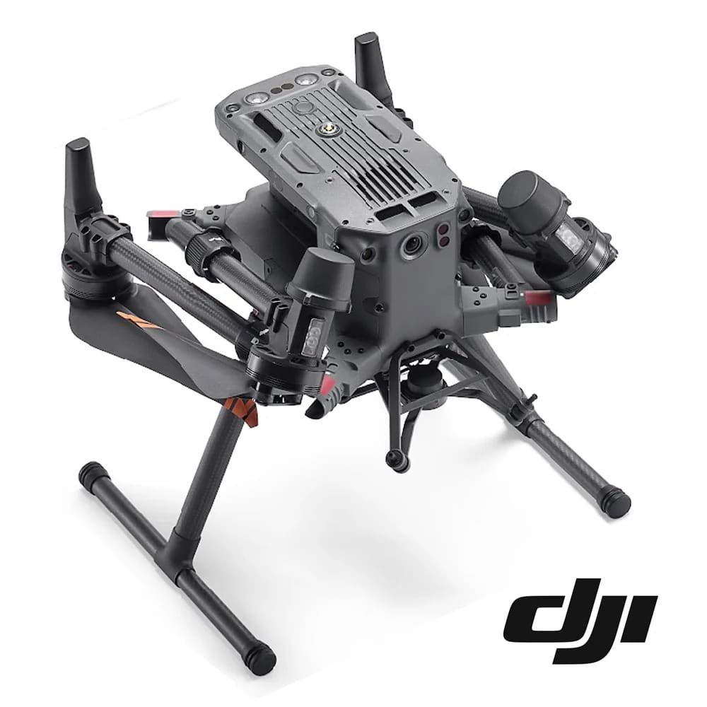 DJI Matrice 350 RTK plegado, ideal para transporte y uso en campo.